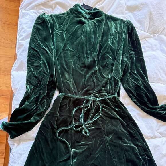 Reformation - Ottessa Velvet Wrap Dress - XLP - Picture 4 of 7